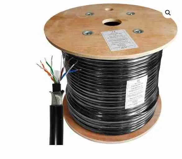 Giganet Category 6A Solid F/UTP LDPE Cable – 305m drum Outdoor Shielded Cable - Front View